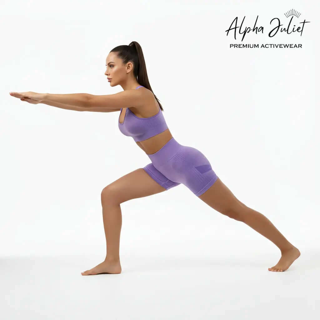 Women’s Seamless Activewear Set – Sports Bra & High Waist Shorts (Scrunch Butt Design) ALPHA JULIET